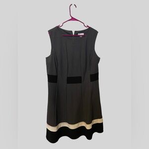 Calvin Klein Black and Grey Woman’s Dress Size 16W